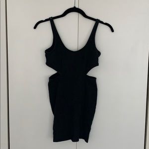 Black cut-out tank dress
